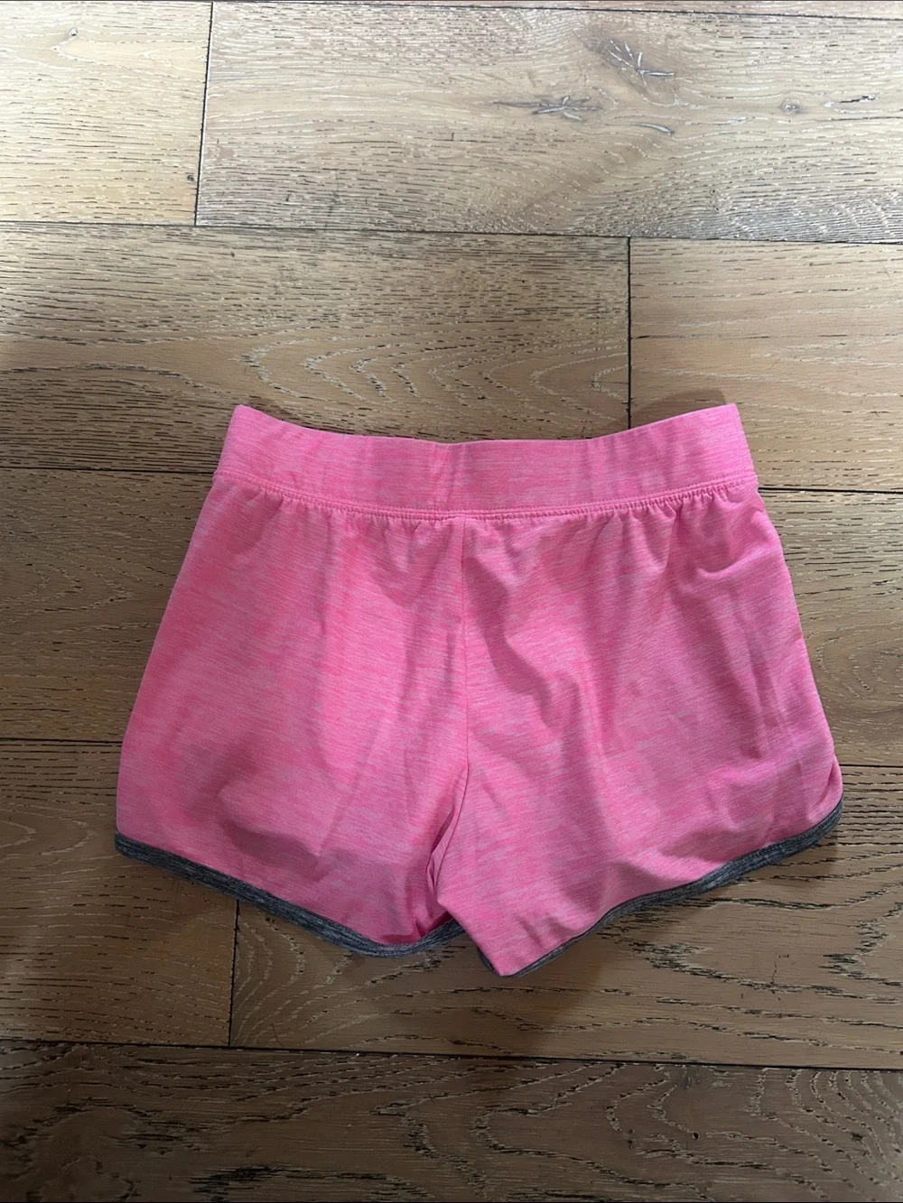 Justice Pink Athletic Shorts with Gray Trim